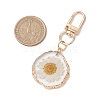 Inner Dried Flower Resin Pendant Decoration HJEW-JM02663-02-3