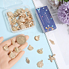 56Pcs 7 Styles Light Gold Marine Animal Alloy Pendants FIND-SC0012-78-3