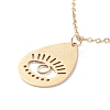 304 Stainless Steel Evil Eye Pendant Necklace for Women NJEW-JN03853-5