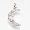 Brass Micro Pave Cubic Zirconia Pendants ZIRC-E145-62P-1