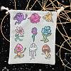 Cloth Tarot Cards Storage Drawstring Bags ZODI-PW0002-08H-1