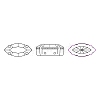 Preciosa® MAXIMA Crystal Sew-On Cups LS-Y-PRC-SE15-60010-S-6