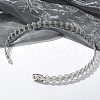 Iron Open Cuff Choker Necklaces for Women NJEW-M085-01P-5