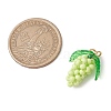 Glass Seed Beaded Grape Pendants PALLOY-MZ00467-04-2