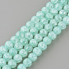 Synthetic Crackle Quartz Beads Strands GLAA-S134-8mm-11-2