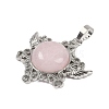 Natural Rose Quartz Pendants G-I366-02P-17-2