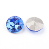 Pointed Back & Back Plated Glass Rhinestone Cabochons X-RGLA-J012-8mm-206-2
