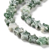 Natural Green Spot Jasper Beads Strands G-G085-B55-02-4