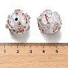 Christmas Theme Polymer Clay Rhinestone Beads with Resin RESI-Z045-01D-3