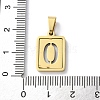 304 Stainless Steel Alphabet Pendants STAS-S152-01G-O-3