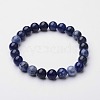 Natural Sodalite Beaded Stretch Bracelets BJEW-F203-05-6