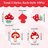 SUNNYCLUE 30Pcs 3 Styles Opaque Resin Pendants RESI-SC0002-39-2