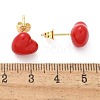 Brass Stud Earrings EJEW-F359-06G-4