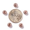 Brass Cubic Zirconia Beads ZIRC-F001-31RG-3