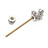 Brass Screw Peg Bails KK-NH0008-08AS-2
