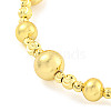 Rack Plating Round & Grooved Round Brass Beaded Bracelets for Women BJEW-P322-17G-2