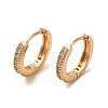 Brass Micro Pave Cubic Zirconia Hoop Earrings EJEW-C073-37KCG-1