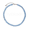 Round Synthetic Stone Beaded Necklaces for Women UZ5669-4-2