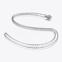 304 Stainless Steel Cable Chain Necklaces NJEW-F248-23B-P