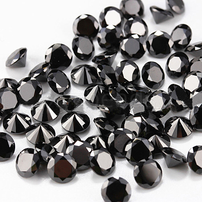 Diamond Shaped Cubic Zirconia Pointed Back Cabochons ZIRC-R004-8mm-02-1
