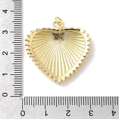 Heart Charms Brass Pendants KK-H529-62A-G-1