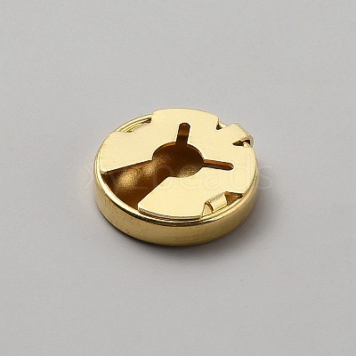 Flat Round Brass Button Covers Settings BUTT-WH0030-73D-1
