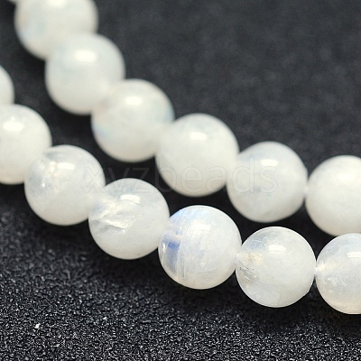 Natural Rainbow Moonstone Beads Strands G-P342-02B-6mm-AB+-1