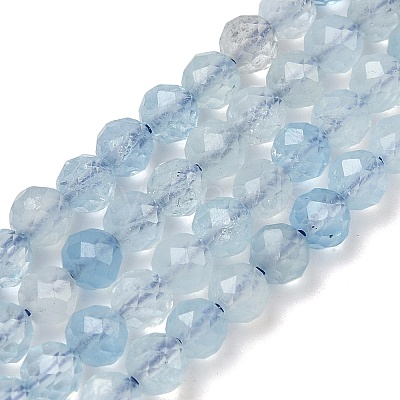 Natural Aquamarine Beads Strands G-B168-A02-4mm-1