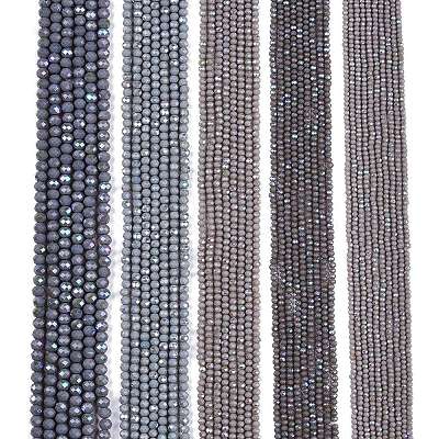 Electroplate Opaque Solid Color Glass Beads Strands EGLA-A044-P3mm-L10-1