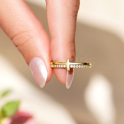 Alloy Rhinestone Plain Band Rings PW-WGCCD43-02-1
