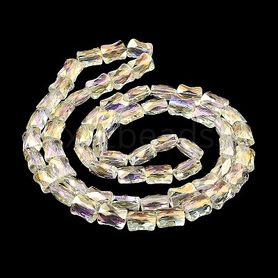 AB Color Plated Transparent Glass Beads Strands EGLA-P051-06A-A08-1
