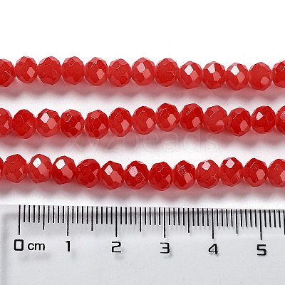 Baking Paint Imitation Jade Glass Bead Strands X-DGLA-A034-J6MM-A32-1