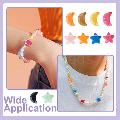 20Pcs 2 Styles Opaque Acrylic Beads OACR-TA0002-98-1