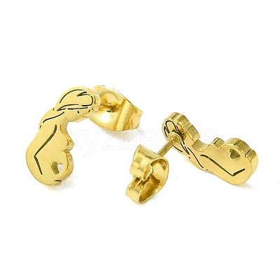 Thanksgiving Day Theme 304 Stainless Steel Stud Earrings EJEW-B041-01G-02-1