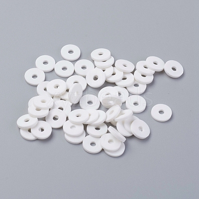 Handmade Polymer Clay Heishi Beads X-CLAY-R067-8.0mm-17-1