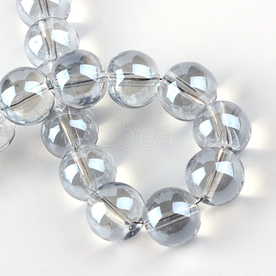 Electroplate Glass Beads Strands EGLA-Q062-8mm-A07-1