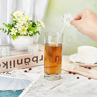 24Pcs Transparent Acrylic Stirring Rods AJEW-FG0003-15C-1