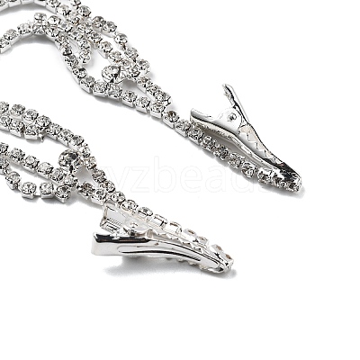 Alloy Rhinestone Hair Chain OHAR-M044-02C-S-1