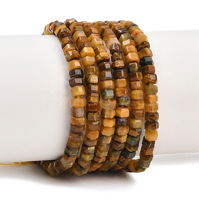 Natural Tiger Quartz Beads Strands G-G345-C11-2x4mm-1