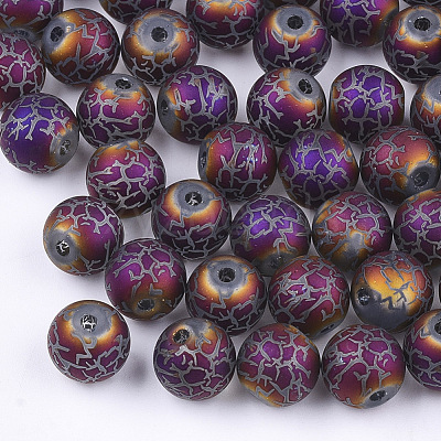 Electroplate Glass Beads X-EGLA-S178-03D-1