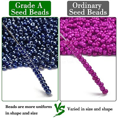 12/0 FGB Grade A Round Glass Seed Beads SEED-Q011-F523-1