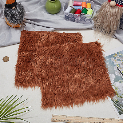 Faux Rabbit Fur Polyester Fabric DIY-WH0504-258F-1