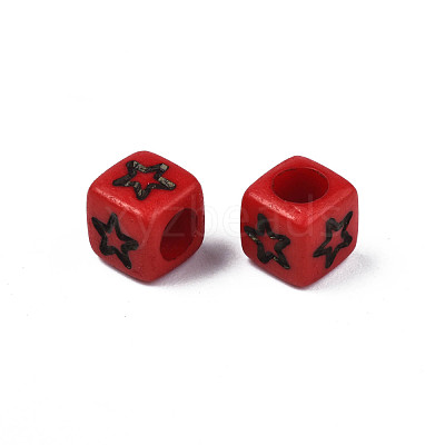 Opaque Acrylic Beads MACR-T038-17-1