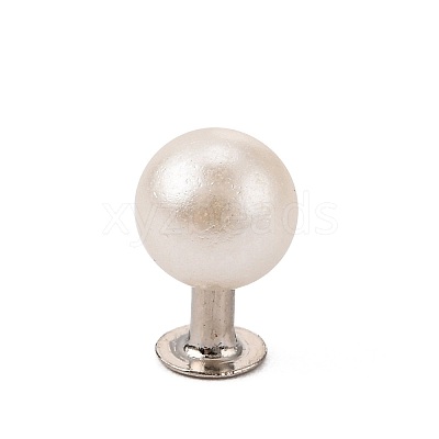 ABS Plastic Imitation Pearl Rivet Studs X-KY-L076-A-01-1