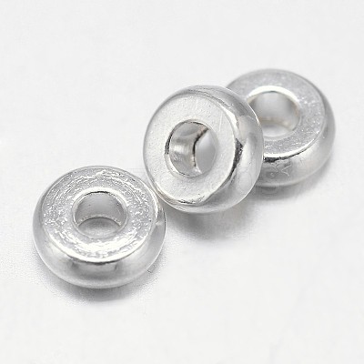 Flat Round Brass Spacer Beads KK-L106D-01S-1