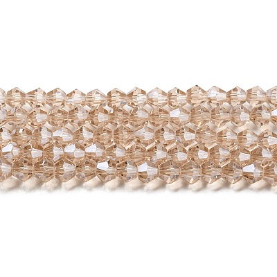 Transparent Electroplate Glass Beads Strands EGLA-A039-T3mm-A12-1