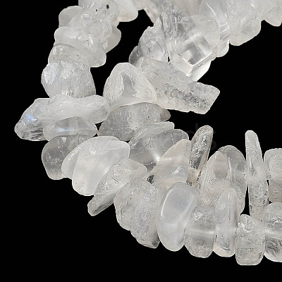Natural Rainbow Moonstone Chip Beads Strands X-G-C195-01-1