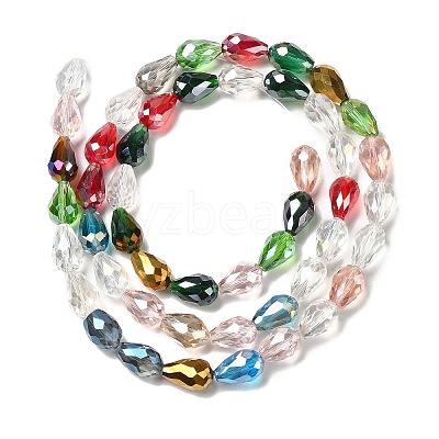 Electroplate Glass Beads Strands EGLA-D015-15x10mm-38-1