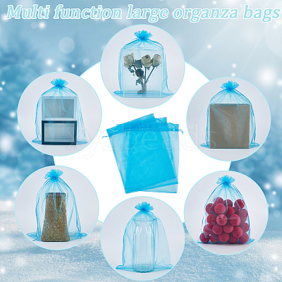 30pcs Large Organza Pouches Portable Shoes Bag Travel Storage Drawstring Bags OP-SP0001-03B-05-1