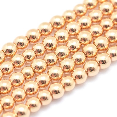 Electroplate Non-magnetic Synthetic Hematite Beads Strands G-L485-01D-LG-1